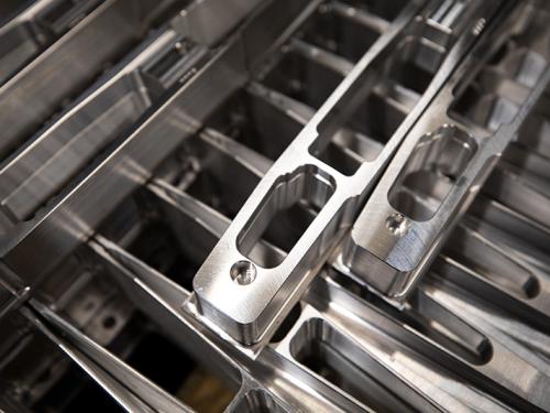 Close Up of machined precision parts